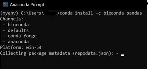 installing bioconda packages.